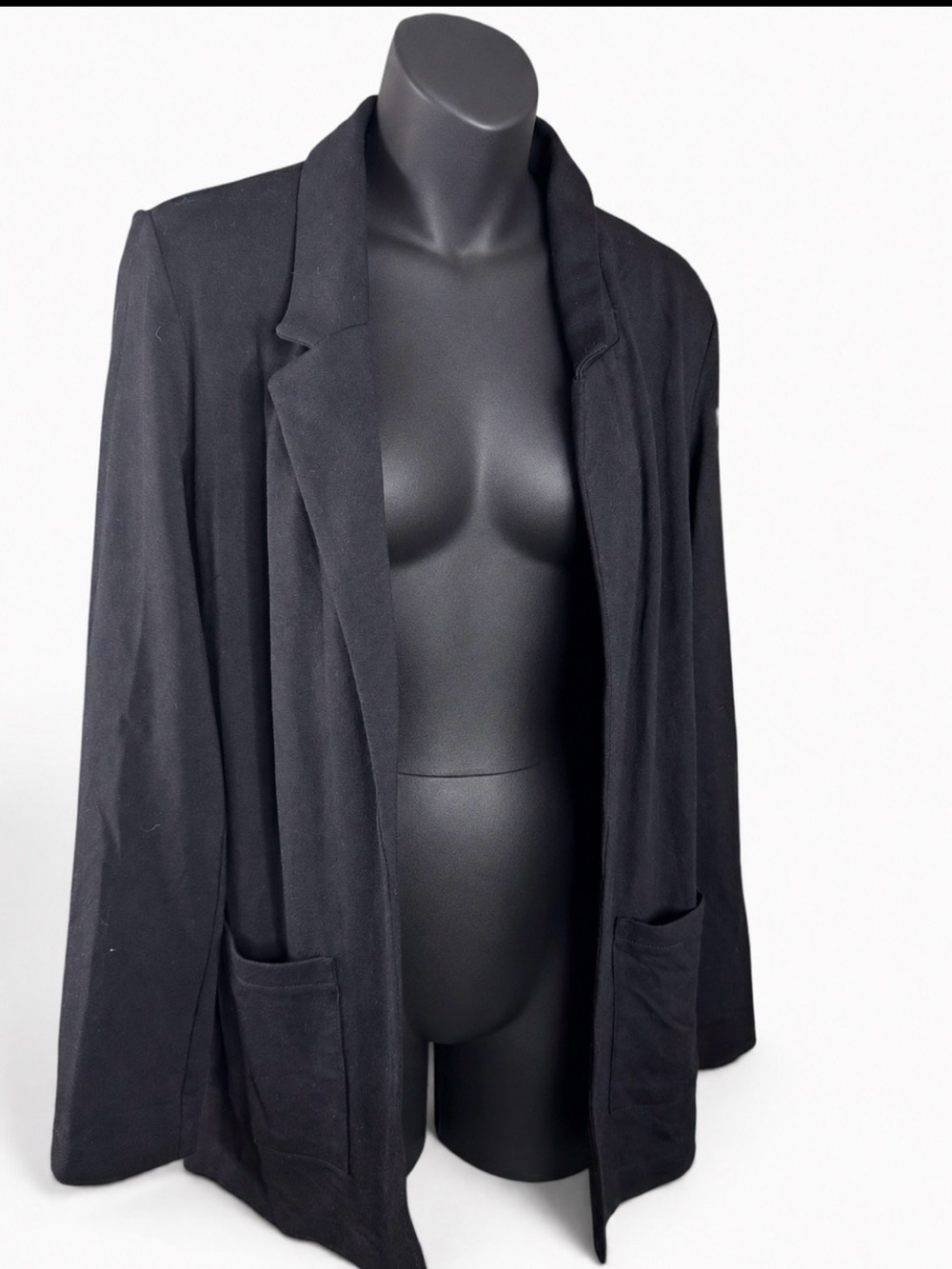 New Christian Siriano Open Front Knit black Blazer XS